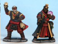 Apprentice built from Frostgrave Ghost Archipelago Crewmen bodies and accessories, with heads, arms and accessories from the Frostgrave Wizard boxed set. 